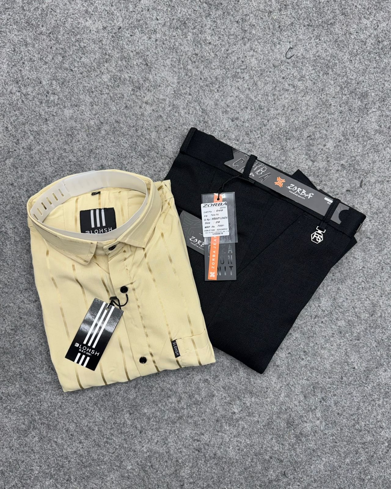 Party Wear Stripes + Linen Polo Fit